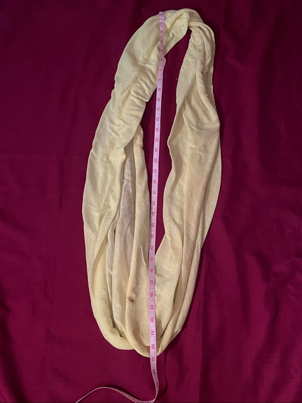 Light Cream Infinity Scarf - Women's Accessory - Picture 2 of 3